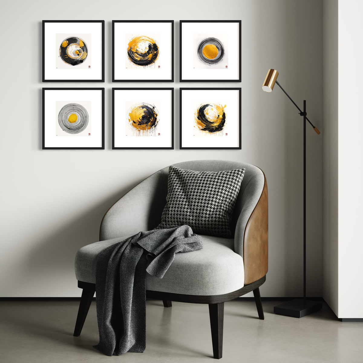 Beispielraum mit Ensō Wandkunst von Edition ZEN