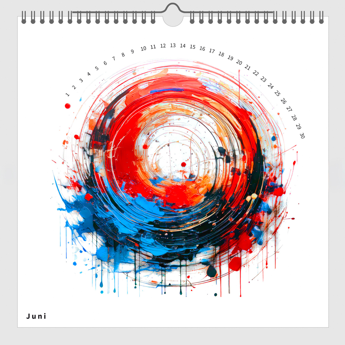 Edition ZEN immerwährender Ensō-Kalender Bunte Farben