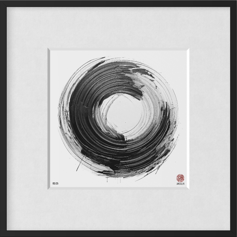 Edition ZEN Ensō #B003 – Der Fluss der Form, Serie Klassisch Schwarz