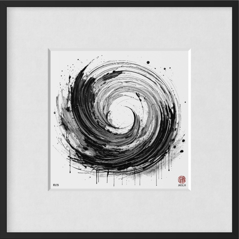 Edition ZEN Ensō #B006 – Der Widerhall, Serie Klassisch Schwarz