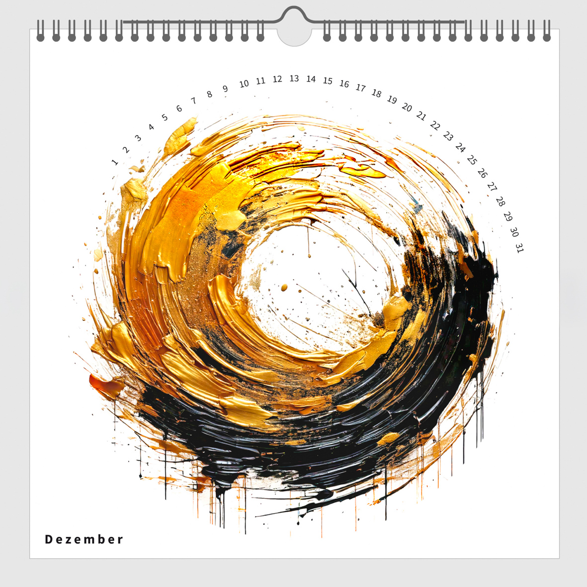 Edition ZEN Kalender Gold und Schwarz Cover