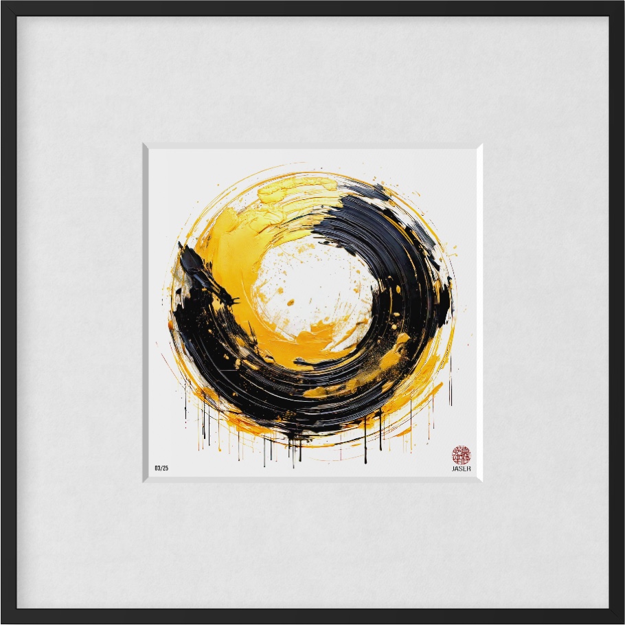 Ensō G025 – Goldene Eklipse, Werkansicht